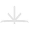 Ekena Millwork Alberta Architectural Grade PVC Gable Bracket, 108"W x 63"H x 2"D x 6"F, 14/12 Pitch GBP108X63X0206ALB00 - alternate 3